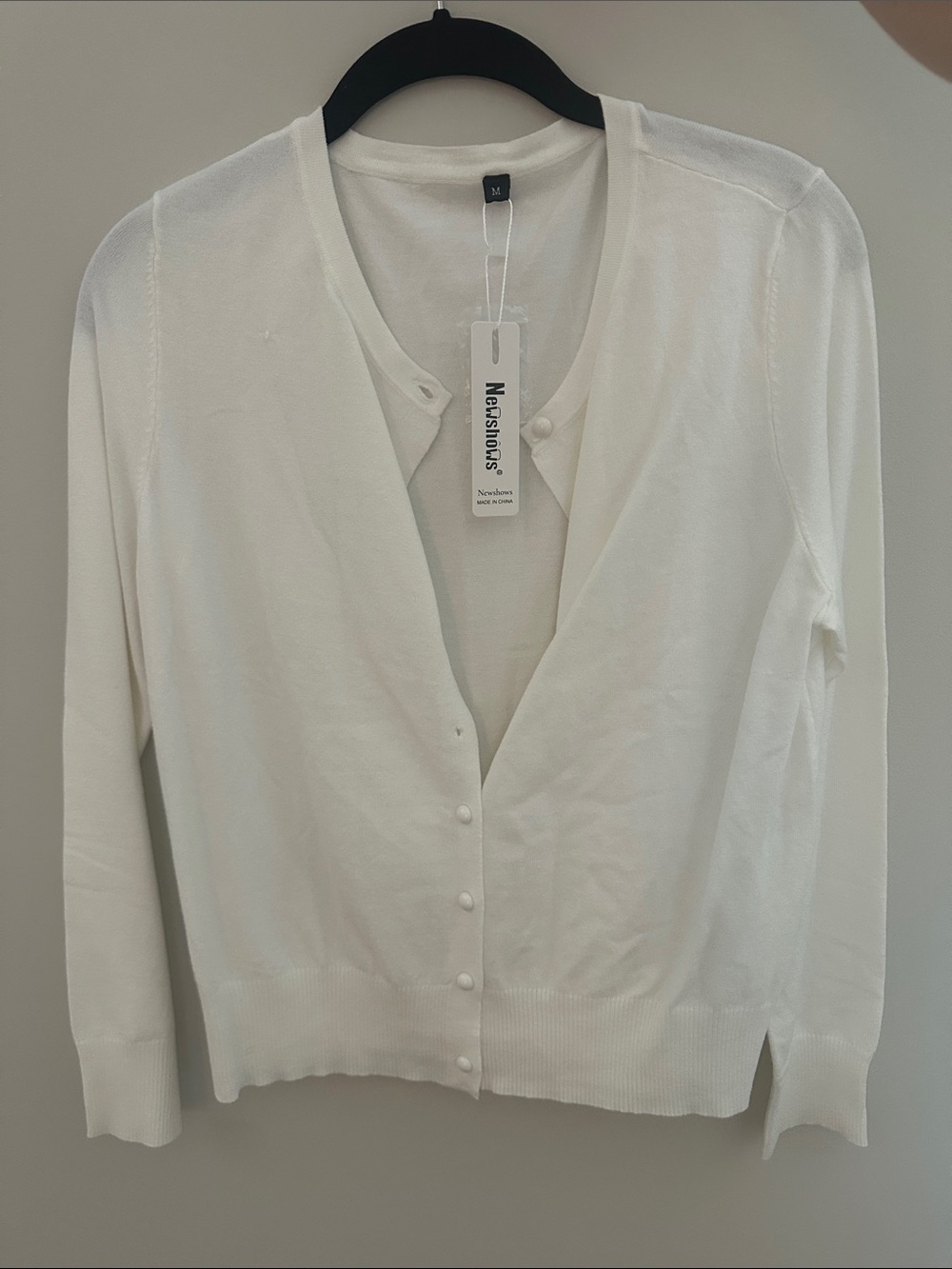 White Button-Front Cardigan